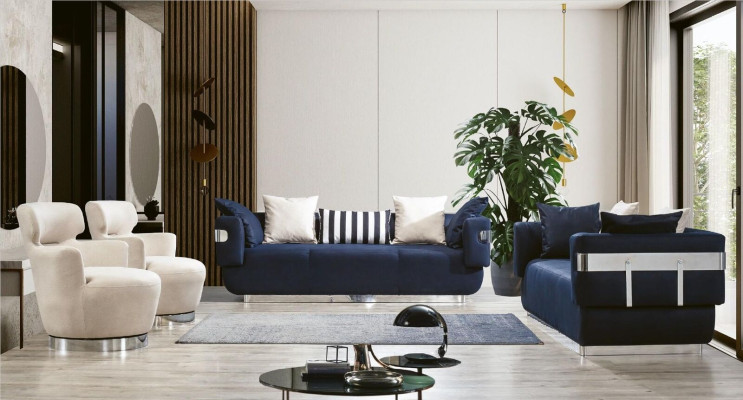 Dreisitzer Couch Stoff Sofa Couchen Möbel Textil 230cm Stoffcouch Sofas