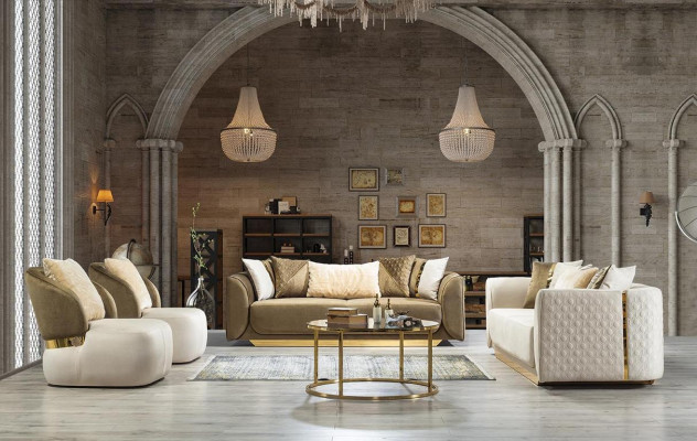 Design 3 Sitzer Relax Sofas Club Lounge Sofa Textil Polster Couch Stoff Couchen