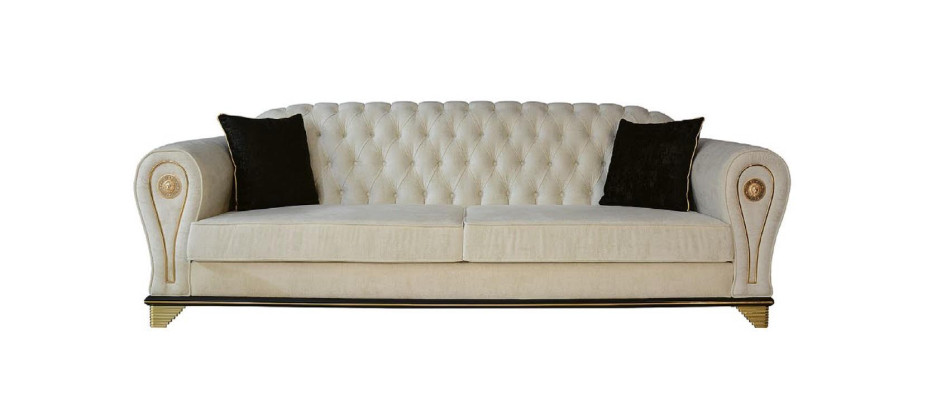 Luxus Chesterfield Sofagarnitur 3+3+1 Couch Sofa Polster Möbel Garnituren