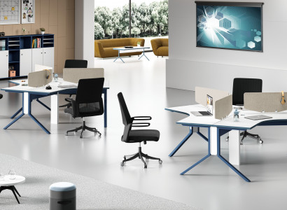 Tisch Büro Möbel Einrichtung Tische Callcenter Holz 3 Arbeitsplätze