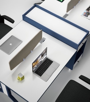 Tisch Büro Möbel Einrichtung Tische Callcenter 4 Arbeitsplätze Schreibtisch