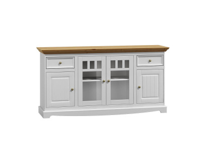 Vitrinenschrank Küchenbüfett Landhaus Regal Anrichte Schrank Buffet Vitrine neu