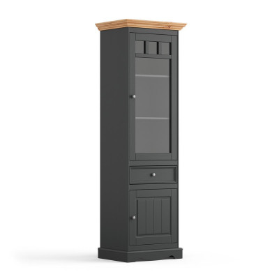 Klassisch Vitrine Vitrinen Schrank Handarbeit Vollholz Schränke Massiv Holz Neu