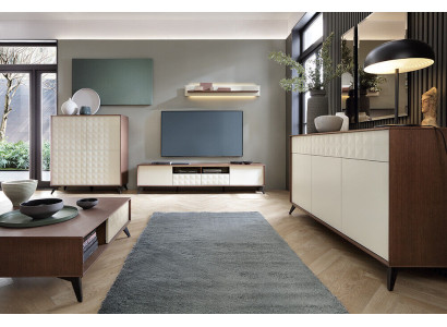 Set Modern Wohnwand Kommode RTV Wohnzimmer Tisch Wohnwände