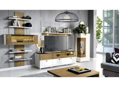 Set Modern Wohnwand Vitrinen Regal Schrank Wohnzimmer Barock Stil