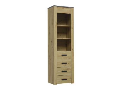 Esszimmerschrank Standvitrine Regal Vitrinen Vitrine XL-W1D Holz Modern Schrank