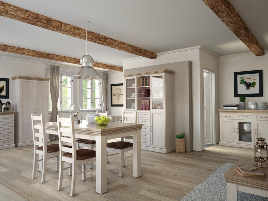 Wohnzimmer Kollektion Wandschrank Vitrine Anrichte Schrank Regal klassisch Stil