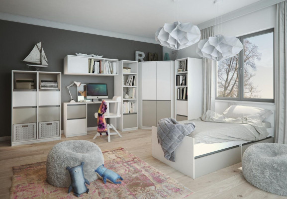 Kommode Schrank in verschiedenen Farben 2 Schubladen Anrichte Highboard Kommoden