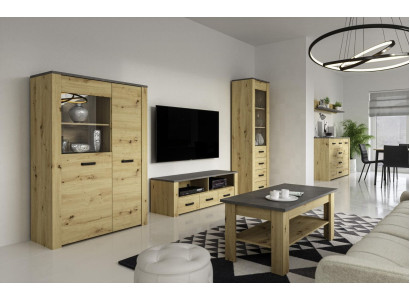 Wohnzimmer Sideboard 2x Vitrine 3tlg. Wohnwand Neu Wohnzimmermöbel Set Designer