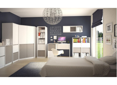 Kinder Jugend Schlafzimmer Komplett Kleiderschrank Eckschrank Computertisch 7tlg