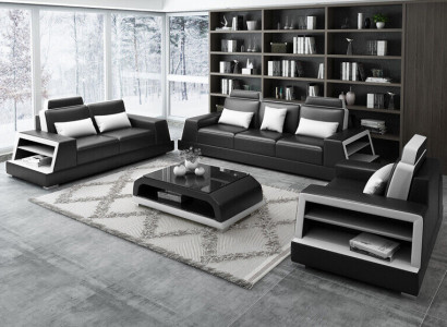 Sofas Couch Polster Garnitur Moderne Couchen Kunstleder Deko Sofagarnitur