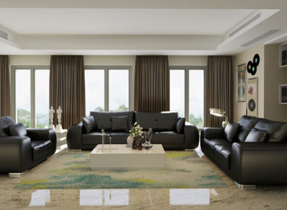 Ledersofa Couch Wohnlandschaft Garnitur Modern Sofa Garnituren neu