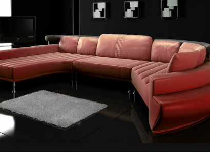 Runde Couch Sofa Polster Rundsofas Wohnlandschaft Ecksofa Eckgarnitur