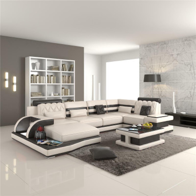Ecksofa Ledersofa Big xxl U Form Wohnlandschaft Sofa Couch Garnitur
