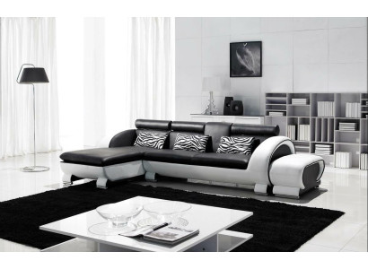Ecksofa Ledersofa Wohnlandschaft L Form Deko Sofa Couch Polster Sitz Ecke