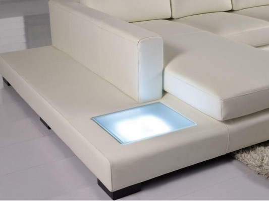 L Form Sofa Couch Polster Garnitur Design Wohnlandschaft Ecksofa Leder