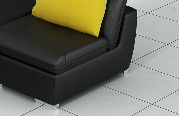 Ledersofa L-Form Couch Wohnlandschaft Ecksofa Garnitur Dekor Design Modern