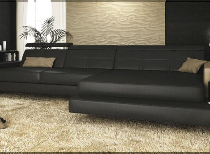 Garnitur Designer Sofa Couch Ecksofa mit Hocker Wohnlandschaft Polster