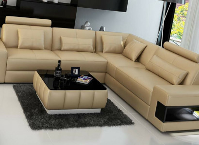 Ecksofa L Form Sofa Couch Polster Ecksofas Wohnlandschaft Ledersofa