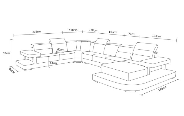 Wohnlandschaft Eckgarnitur Ecksofa Polster Garnitur Sofas Couchen neu
