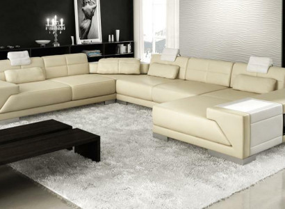 XXL BIG Wohnlandschaft U Form Ecksofa Sofa Couch Polster Garnitur