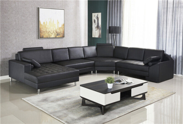 Ecksofa U Form Sofa Couch Polster Ecksofa Wohnlandschaft Ledersofa