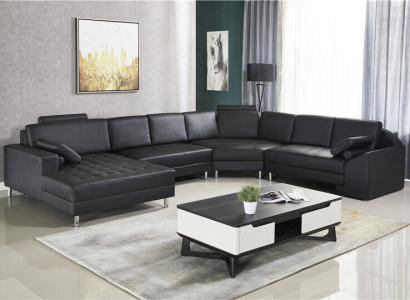 Ecksofa U Form Sofa Couch Polster Ecksofa Wohnlandschaft Ledersofa