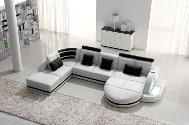 Ecksofa Ledersofa Big XXL U Form Wohnlandschaft Sofa Couch Garnitur Sofas EckeEcksofa 