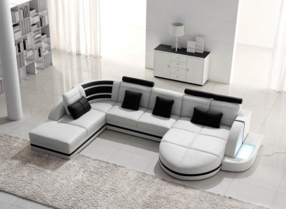 Ecksofa Ledersofa Big XXL U Form Wohnlandschaft Sofa Couch Garnitur Sofas EckeEcksofa 