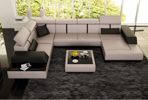 Sofa Wohnlandschaft U Form Ecksofa Couch Garnitur Polster U Form