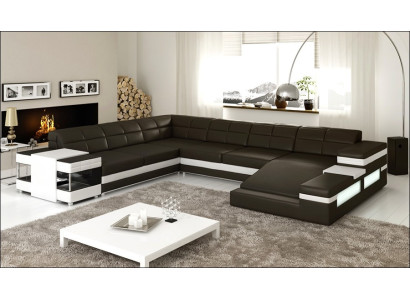 Design Ecksofa Sofa Couch Polster Eckgarnitur Deko Ledersofa Sofas Couchen