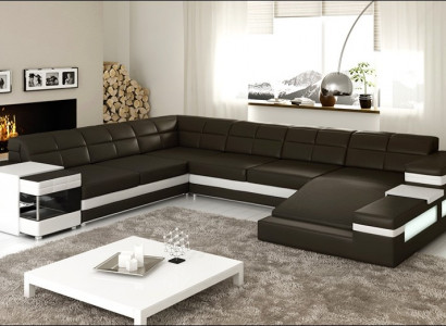 Design Ecksofa Sofa Couch Polster Eckgarnitur Deko Ledersofa Sofas Couchen