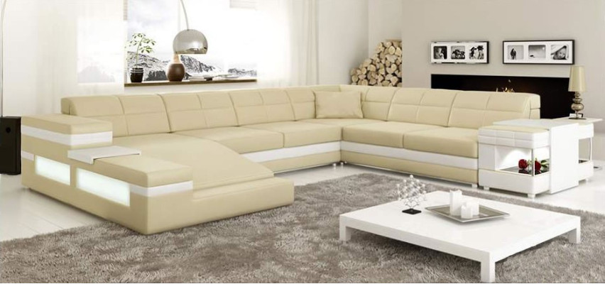 Design Ecksofa Sofa Couch Polster Eckgarnitur Deko Ledersofa Sofas Couchen