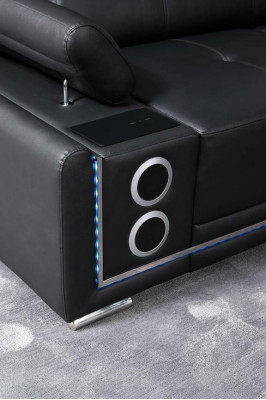 Moderne Ecksofa Wohnlandschaft Couch Eckgarnitur Led Linie Beleuchtet