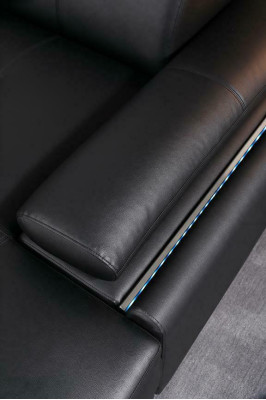 Moderne Ecksofa Wohnlandschaft Couch Eckgarnitur Led Linie Beleuchtet