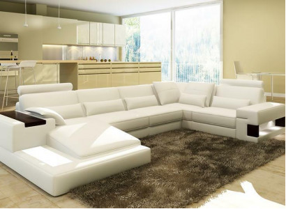 Marken Sofa Wohnlandschaft Ledersofa Couch Garnitur Wohnlandschaften