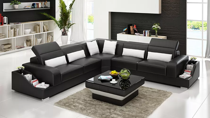 Ledersofa Couchen Design Wohnzimmer Günstige Polster Möbel Sitzgarnitur Sofa Neu
