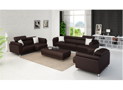 Design Couchen Sofas Polster 321 Sitzer Sofagarnitur Garnituren Set Leder Sofa