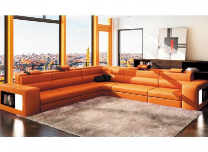 L-Form Modern Ecksofa Couch Polster Leder Design Sofa Garnitur