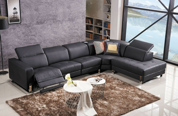 Luxus Sofa L-Form Ledersofa Couch Wohnlandschaft Garnitur Design Modern Sofa Ecksofa