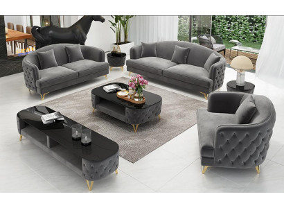 Luxus Sofagarnitur Couch Polster Set Sitz Sofa Garnituren 321 Sitz 3tlg.