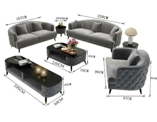Luxus Sofagarnitur Couch Polster Set Sitz Sofa Garnituren 321 Sitz 3tlg.