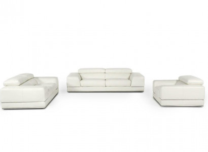 Ledersofa Sofagarnitur 3+2+1 Sitzer Set Garnitur Polstersofa Deko Couch