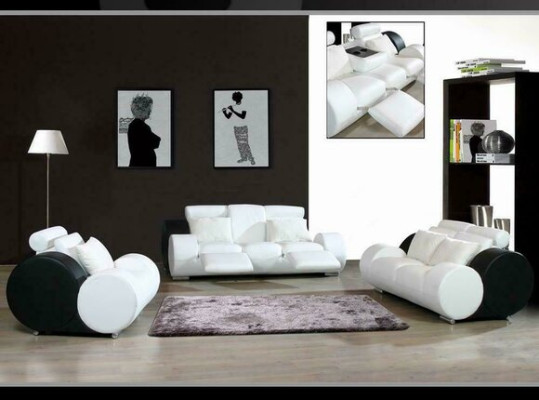 Sofagarnitur Ledersofa Sofa Couchen Sitzer Set Sofas Polster Couch 3tlg