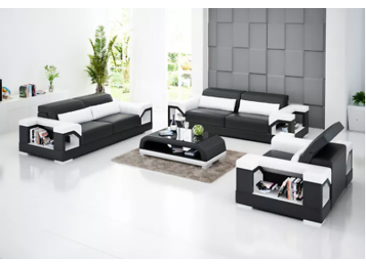 Couch Sofagarnitur 321 Sitzer Couchtisch Ledersofa Modernes Sofa Wohnlandschaft