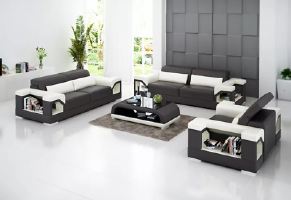Couch Sofagarnitur 321 Sitzer Couchtisch Ledersofa Modernes Sofa Wohnlandschaft