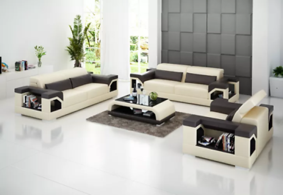 Couch Sofagarnitur 321 Sitzer Couchtisch Ledersofa Modernes Sofa Wohnlandschaft