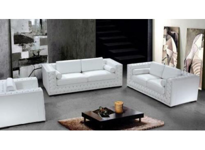Ledersofa Couch Wohnlandschaft 3+2+1 Sitzer Sofa Garnitur Design Dekor Neu