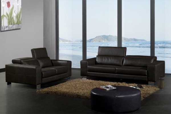 Sofagarnitur 3+2+1 Sitzer Set Design Sofas Polster Leder Couchen Relax