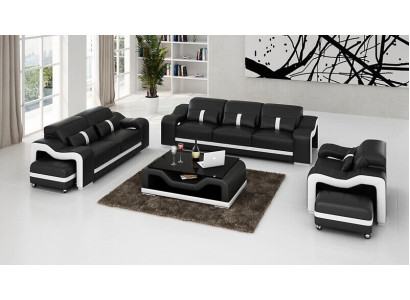 Sofagarnitur 321 Sitzer Set Design Sofas Polster Couchen Leder Relax